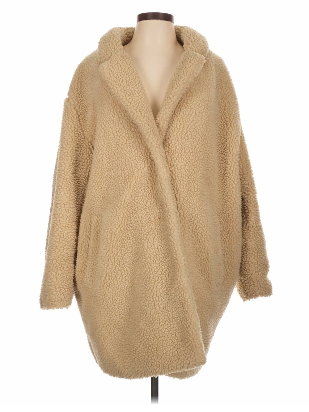 H&M Oversized Teddy Jacket in Camel Beige
